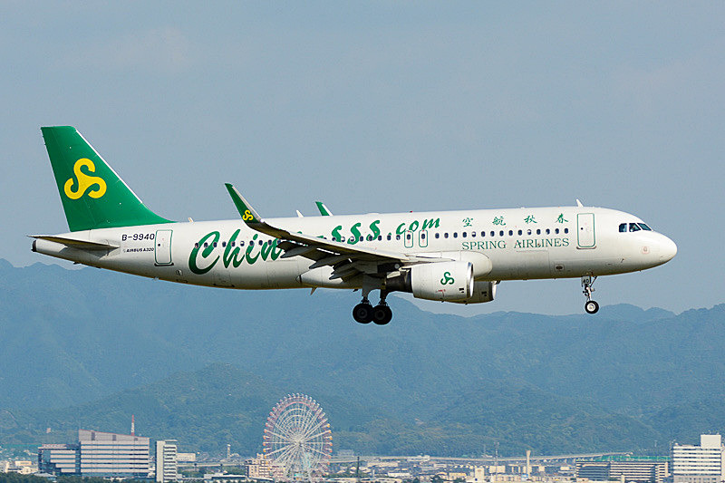 春秋航空は、関空～合肥線、関空～鄭州線を4月17日に開設する