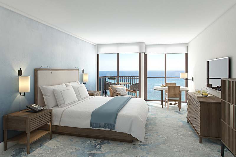 19階から23階に位置し、海の眺めが広がる「デラックス オーシャン ビュー」