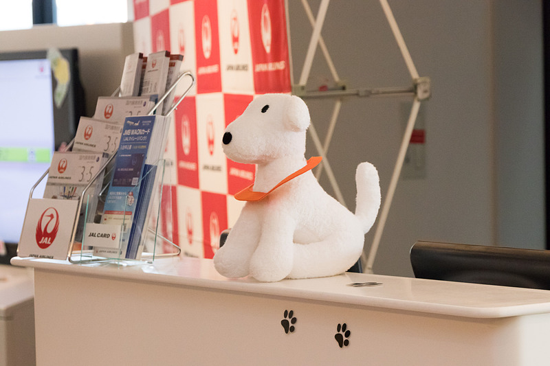 搭乗口付近にはさまざまな装飾が施されており、スタッフの愛犬家パワーを垣間見ることができる