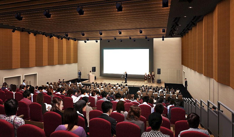 新千歳空港 国際線旅客ターミナルビル直結の多目的ホール「新千歳ポルトムホール」を11月に開業。メインホールはシアター形式で300～400人規模を収容できる