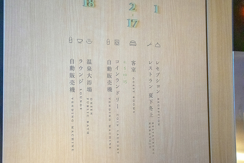 フロア表示は文字だけでなくアイコンを使っていて分かりやすい