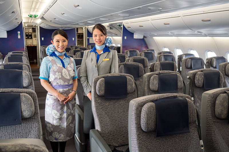 5月24日にハワイ・ホノルル線に就航するANAのエアバス A380型機「FLYING HONU」のプレミアムエコノミー