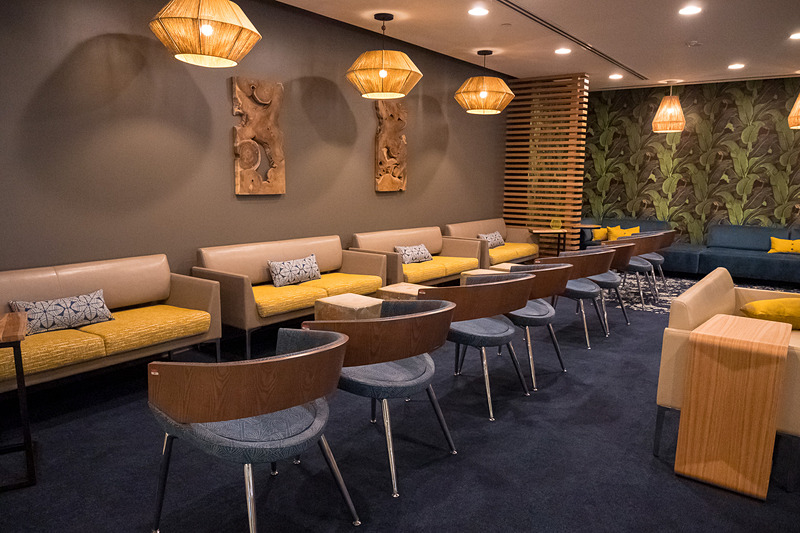 面積が広がりくつろげるスペースが広がったマハロラウンジ。キッズスペースも引き続き設置している