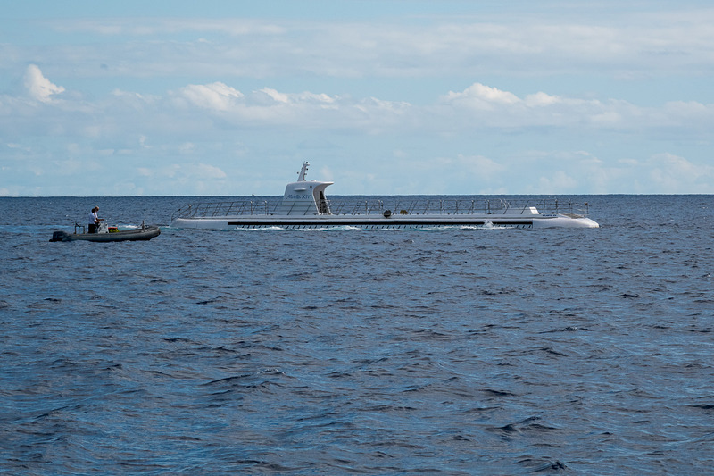 船員が「サブマリーン！」と叫ぶのでなにかと思ったら、この場所で浮き沈みする潜水艦のアトラクション。沖の海を見た直後ということもあり、かなり乗ってみたくなった