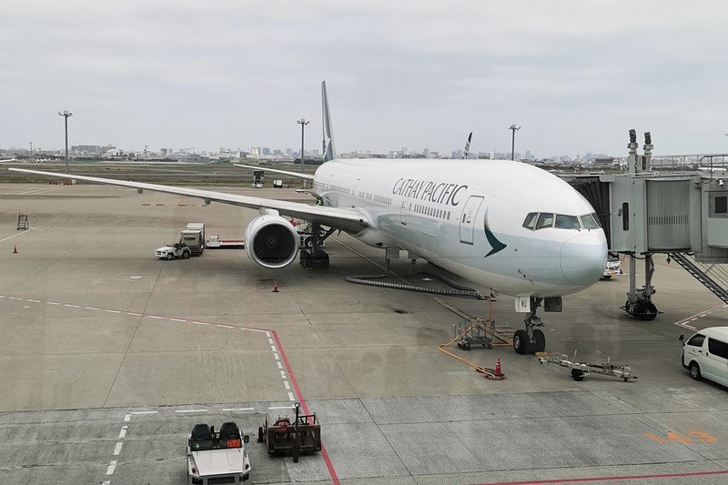 キャセイパシフィック航空のCX543便で羽田から香港へ