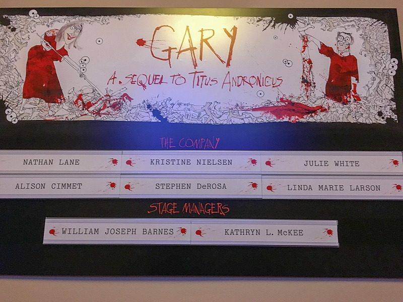 「Gary：A Sequel To Titus Andronicus」のキャスト表。