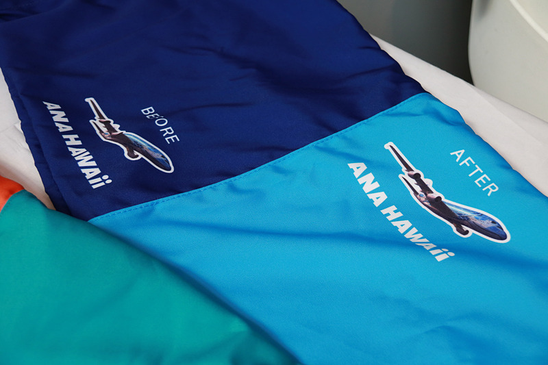 搭乗記念品は「ビフォア・アフタバック」「折り畳み式トートバッグ」