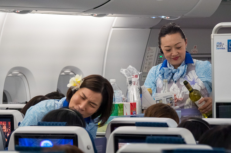 機内サービスの様子