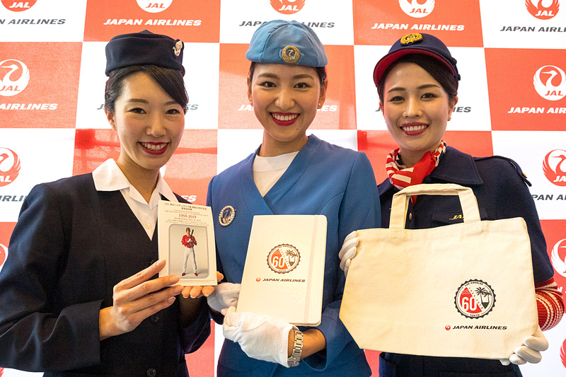 搭乗客にプレゼントした記念品