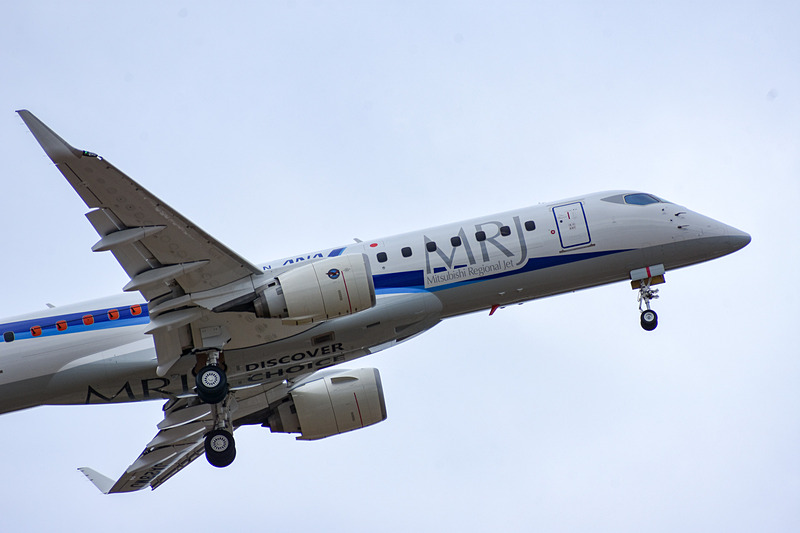 三菱航空機は開発中のMRJ 3号機をパリ航空ショー 2019で展示すると明らかにした。写真はファンボロー航空ショー 2018での様子