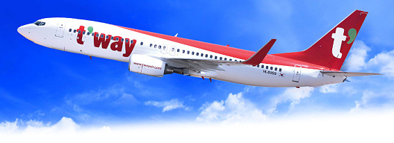 ティーウェイ航空の機体