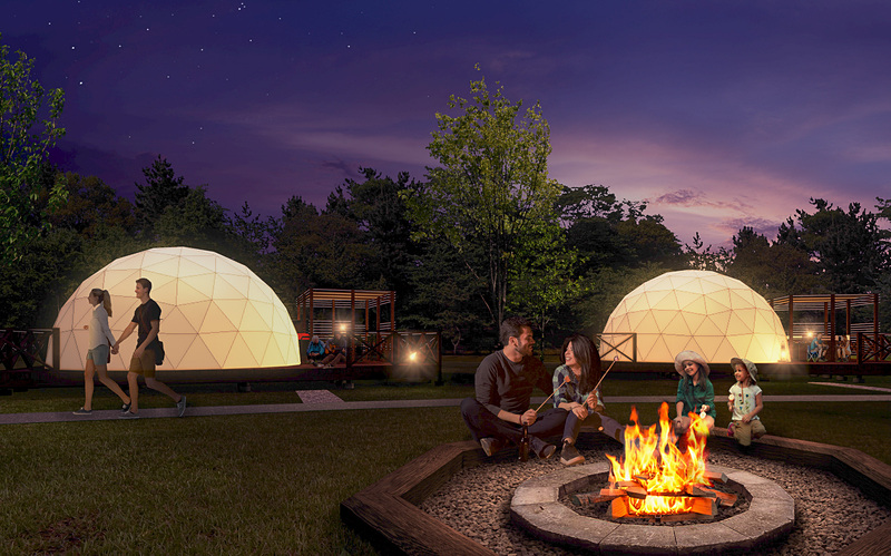 シイエスピークが「伊勢志摩グランピング グランドーム伊勢賢島」を開業する