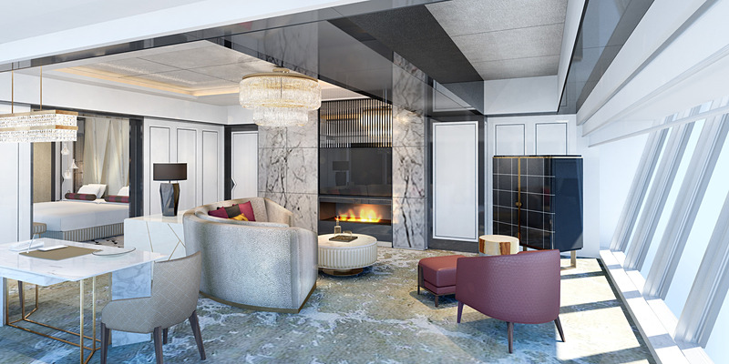 客室：ザ・カハラ スイート