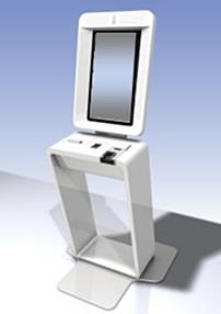 沖電気工業の「CounterSmart KIOSKモデル」（羽田空港国際線ビル駅）