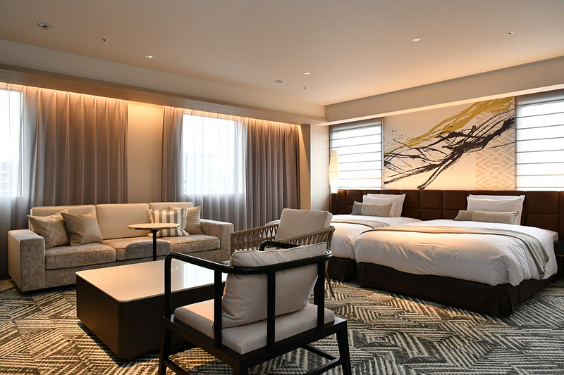 三井ガーデンホテル福岡祇園のエグゼクティブツイン（ラウンジルーム）