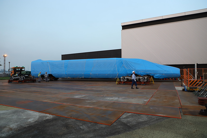 4時37分。ようやく台車の脇に到着。ここまでで1時間が経過した