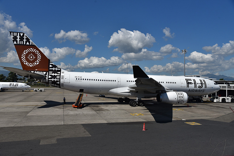 帰国便はFJ351便。機材はエアバス A330-200型機