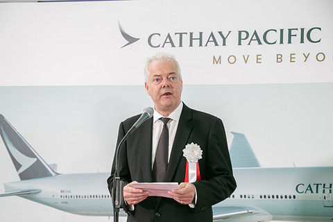 キャセイパシフィック航空、日本就航60周年記念セレモニーを羽田で開催
