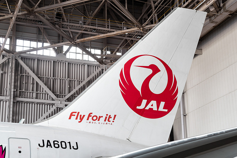 尾翼には鶴丸とともにスローガンも。ここは1号機と同様のデザインとなる