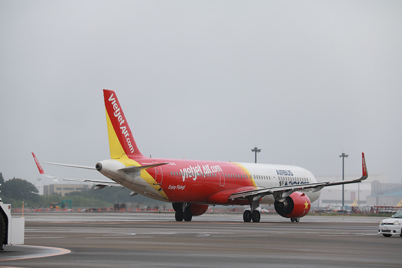 ホーチミンへ向かうVJ823便