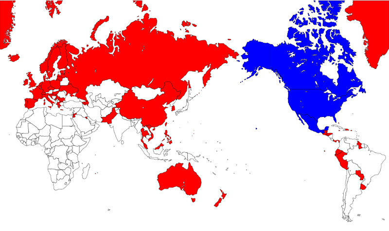 青色が従来のエリア、赤色が新たに利用できるようになったエリア