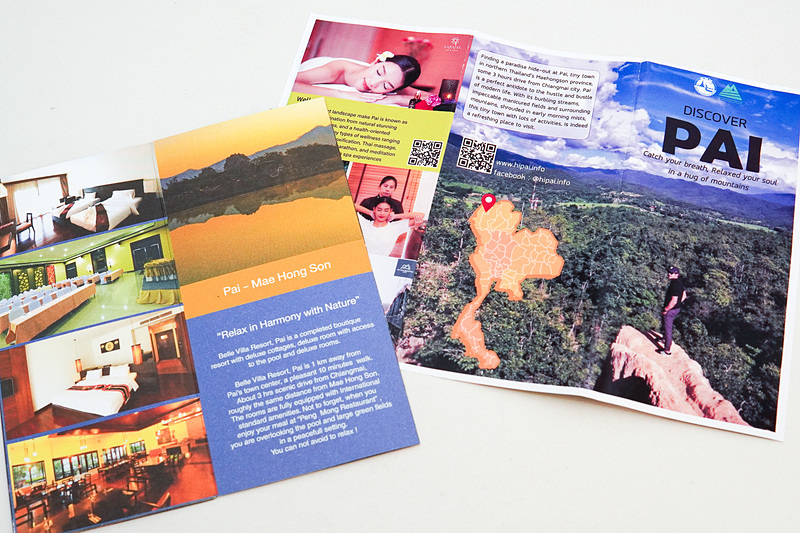 パーイのパンフレット。豊かな自然にリゾートホテルもある