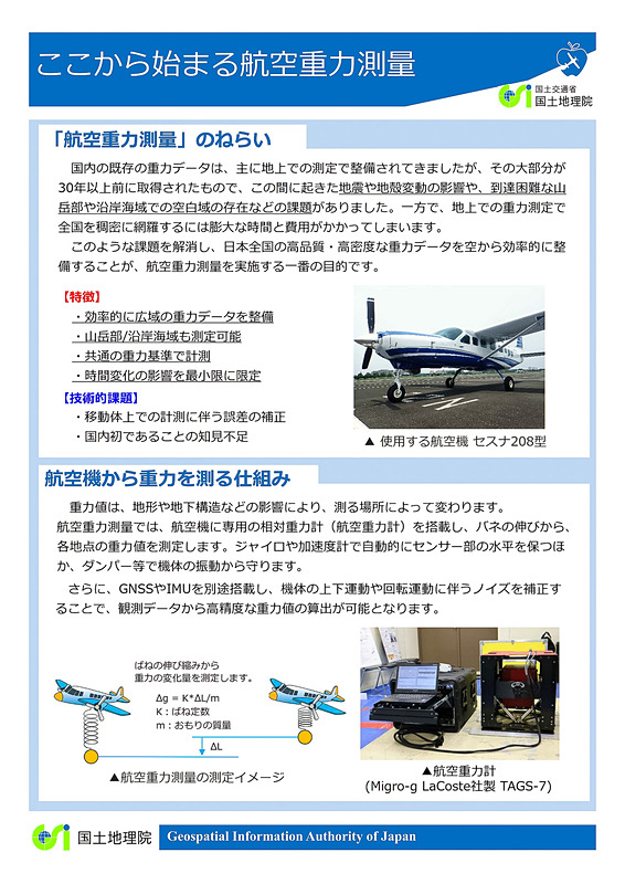 国土地理院による航空重力測量について