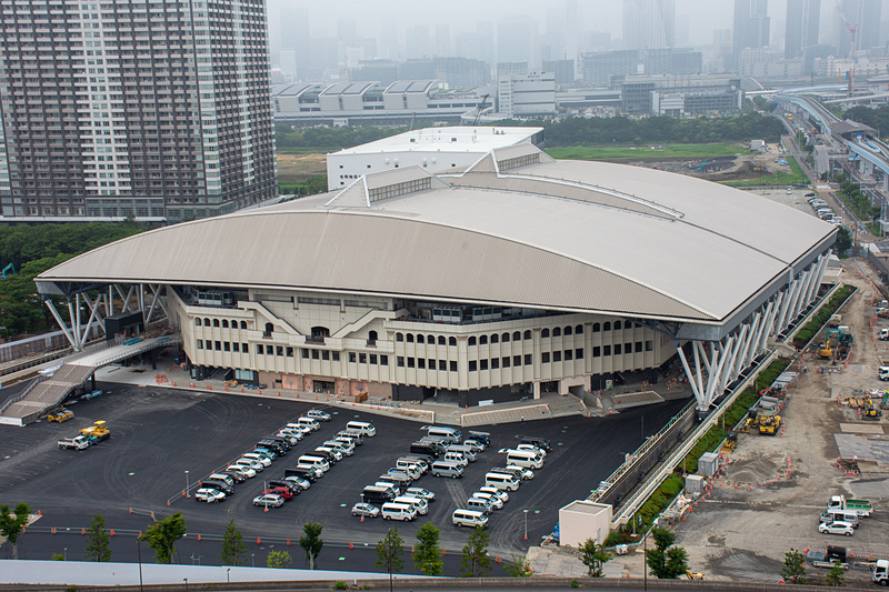 準備の進むベイエリアの競技会場