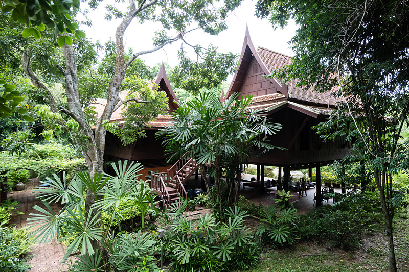 ソーバー植物園にあるタイの古い家屋