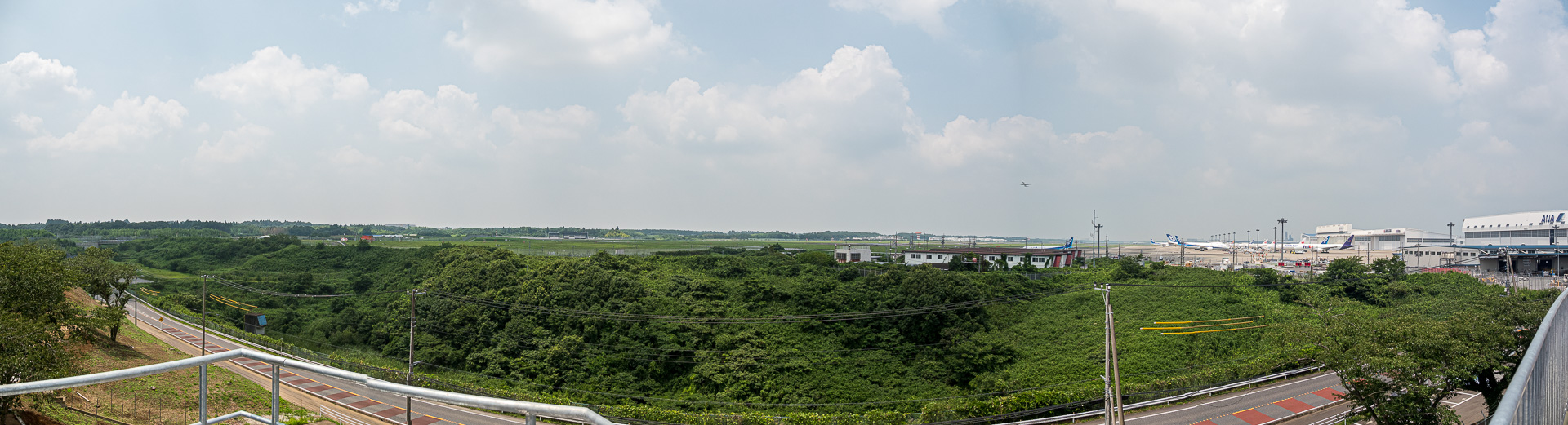 体験館3階のバリアフリー対応の展望台からの眺め