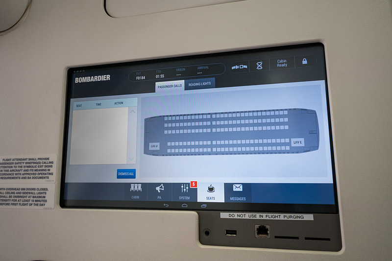 キャビン・マネジメント・システムには日本のパナソニック製を採用しているという