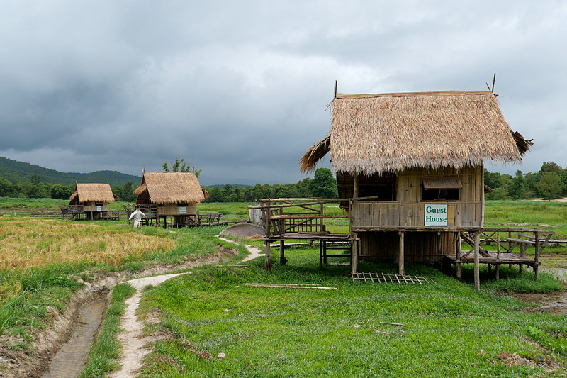 藁葺きのコテージがあり、1泊600パーツで宿泊可能