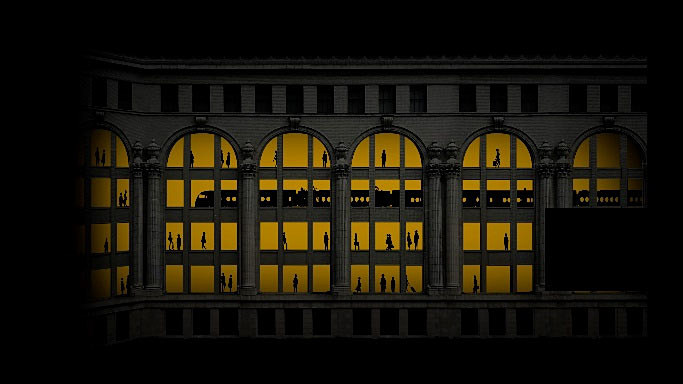 プロジェクションマッピングの投影イメージ