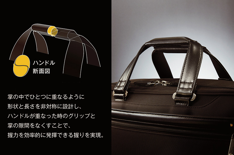 疲れにくい構造のハンドル