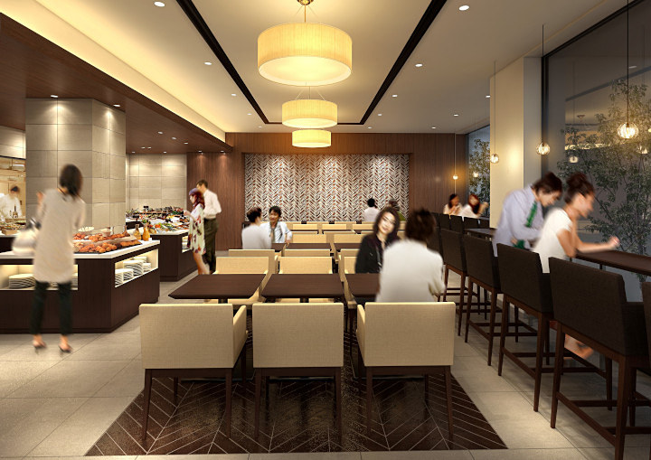 フォーステイラウンジでは時間帯によって異なるサービスが楽しめる。