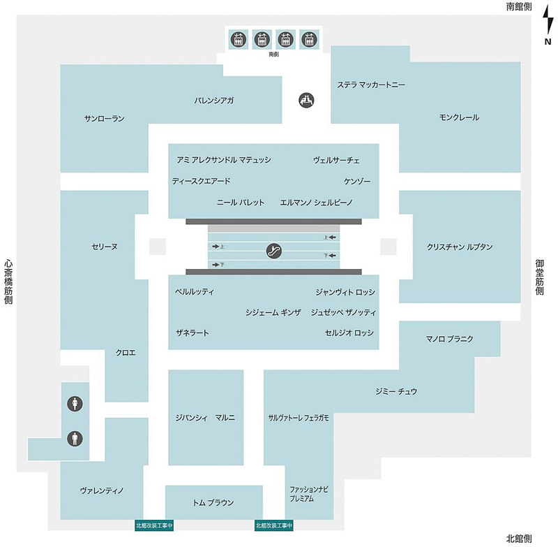 「大丸心斎橋店 本館」3階：ラグジュアリーファッション・シューズ