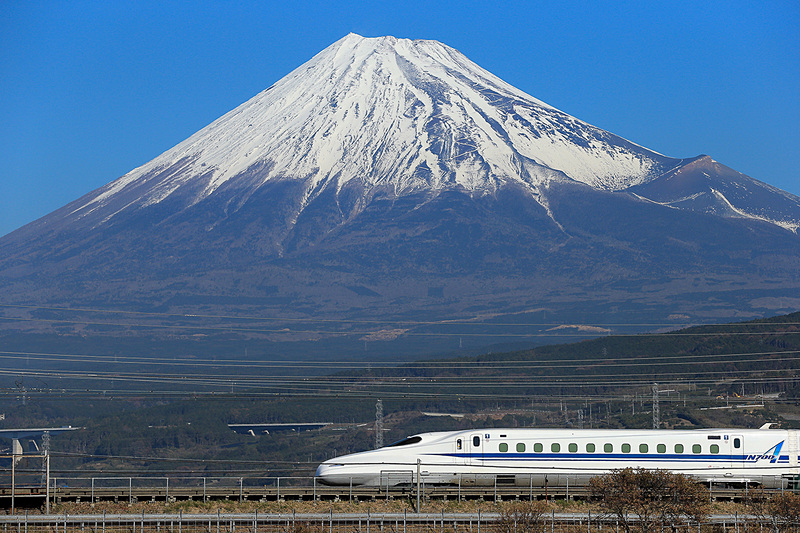 東海道新幹線のイメージカラーを再現した「タピオカ新幹線」