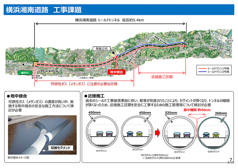 横浜湘南道路の工事進捗と課題