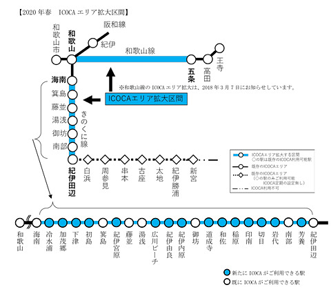 Jr西日本 きのくに線15駅でicocaに対応 年春から トラベル Watch