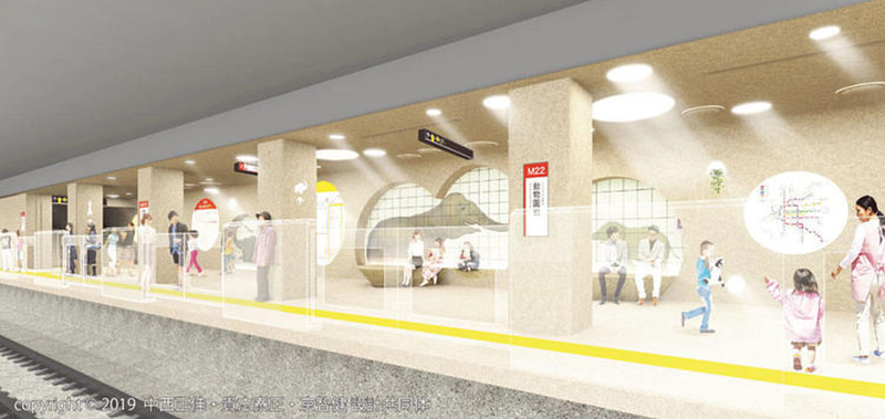 動物園前駅「まるで自然の中にいるかのような空間」