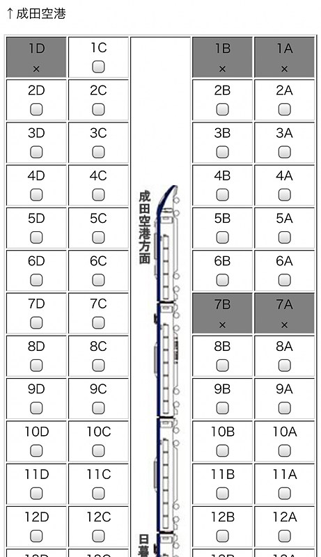 スマートフォンからでも座席表を見ながら好きな席を指定可能