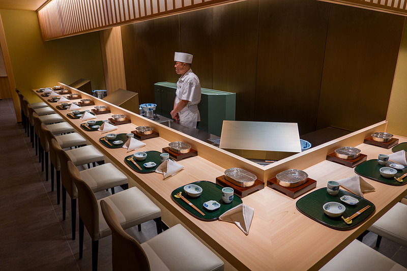 天ぷらのカウンター