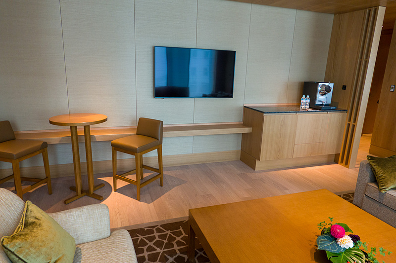 リビングスペースの壁面にはテレビが