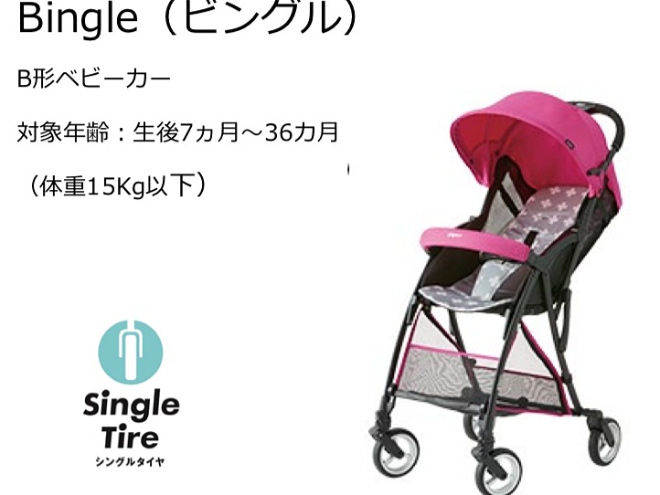 Bingle（対象：生後7か月～36か月・体重15kg以下）