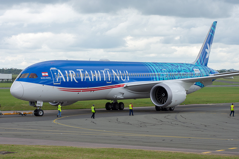エア タヒチ ヌイ（Air Tahiti Nui）のボーイング 787-9型機（タヒチアン・ドリームライナー）