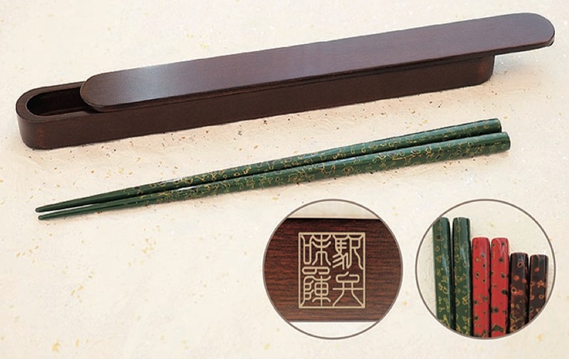 津軽塗 箸（木製ケース付き）
