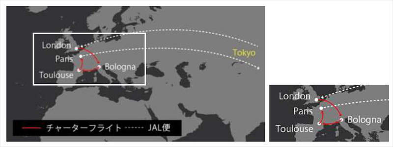 定期便からの乗り継ぎイメージ