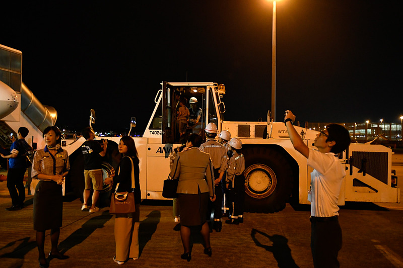 トーイングカーも記念撮影の対象