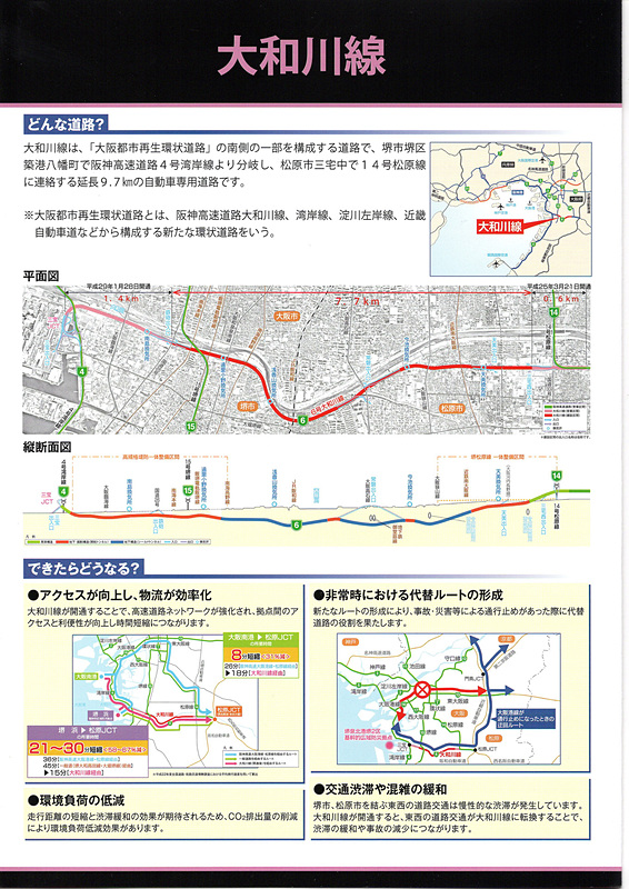 本年度に開業する「西船場JCT」「大和川線」について