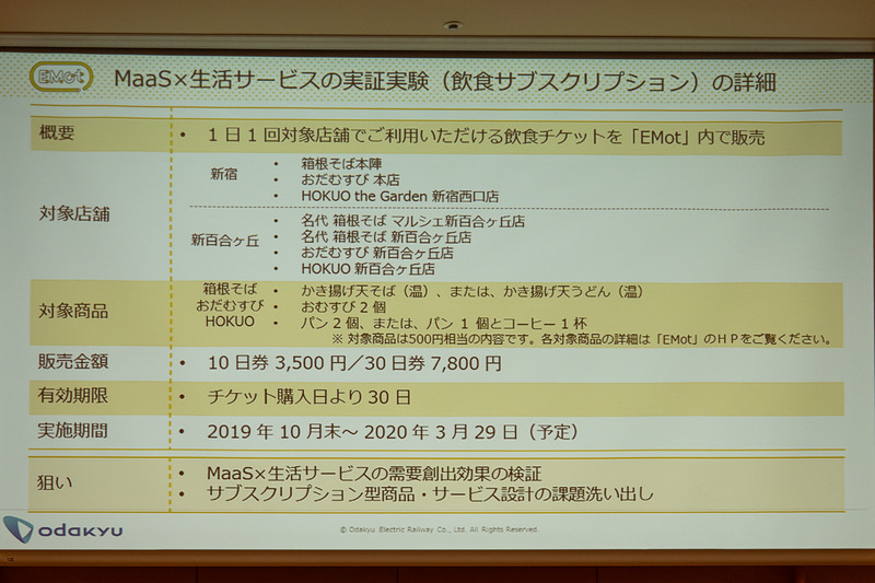 新宿駅、新百合ヶ丘駅での飲食サブスクリプション
